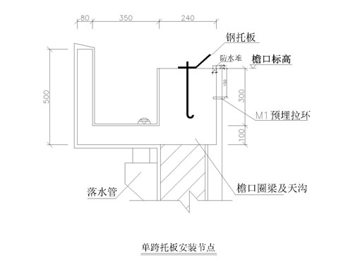 拱形屋頂預(yù)埋件圈梁設(shè)計圖